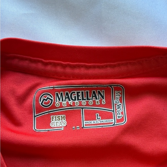 Magellan Outdoors Young Mens Fish Gear LS Shirt Red Size Large - Picture 3 of 7